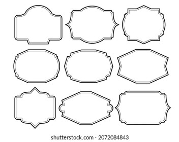Set of frames border design vintage