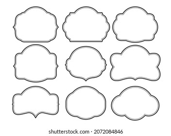 Set of frames border design vintage