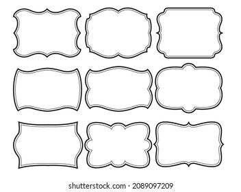 Set Frames Border Design Vintage Stock Vector (Royalty Free) 2089097209 ...