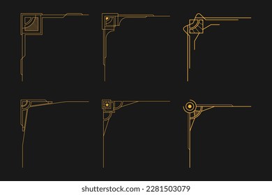 Set of frames, borders, labels. Collection of original design elements. Vector calligraphy swirls, swashes, ornate motifs and scrolls.