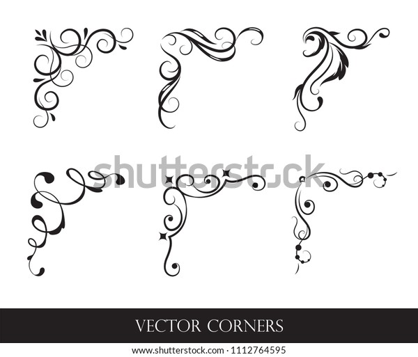 Set Frames Borders Labels Collection Original Stock Vector (Royalty ...