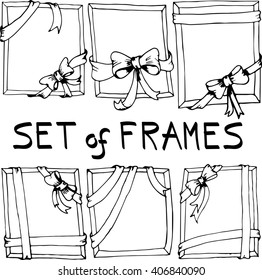 Set of frames with bows