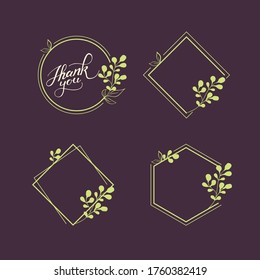 Gruppe von Rahmen "hellgrüne" geometrische Formen