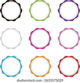 Conjunto de quadros com pontos circulares coloridos