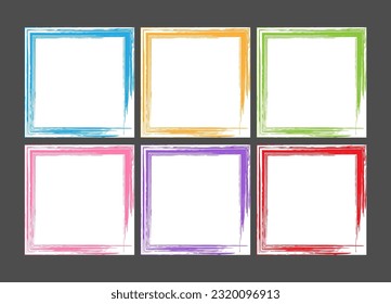 A set of frames for creative creativity, postcards, banners and creative ideas