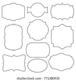 Set of frames decoration template