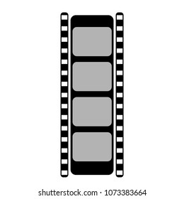 A set of frames for the film. Photo ribbon. Element of design. White background. Isolated. Flat design. Vector illustration