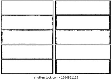 A set of frames in grunge style