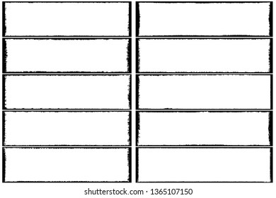 A set of frames in grunge style