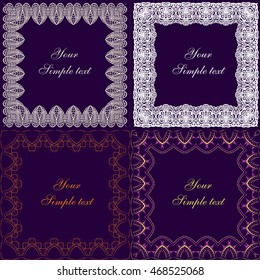 Set frames. Frames of  Indian and Arab style. Templates for text formatting. Decoration frame. 