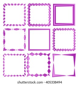 the set of frames isolated on white background in vector EPS 10