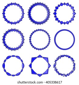 the set of frames isolated on white background in vector EPS 10