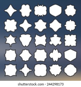 Set of frames and labels, vector. EPS10.