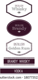 Set of frames and labels vintage style