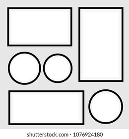 Set of frames for a photo. geometric, round frames, frame set