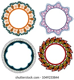 Set of frames for programs, websites, decorations as elements.
