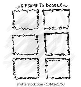 set of frames with rope, doodle