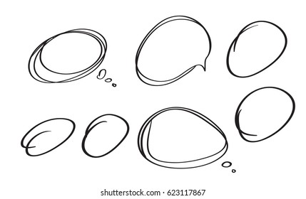 Set of frames sketch doodle. Calligraphy Vector illustration EPS10