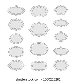 set of frames. vector illustration on white background