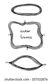 Set of frames. Vector illustration on white background