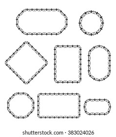 Set  frames . Vector.Well built for easy editing.The black.