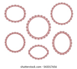 Set frames .Vintage vector.Well built for easy editing.Brown..Vector illustration.