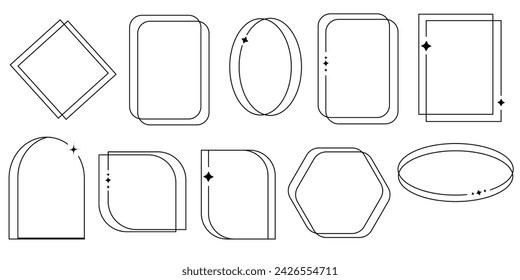 Set of frames for web design, social story