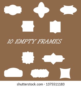 Set of frames for your free usage on brown background