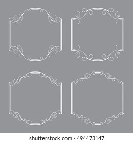 Set the framework for issuing invitations, photos, labels, moldings, paintings. Stylish design. Vector illustration.

