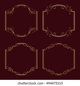 Set the framework for issuing invitations, photos, labels, moldings, paintings. Stylish design. Vector illustration.
