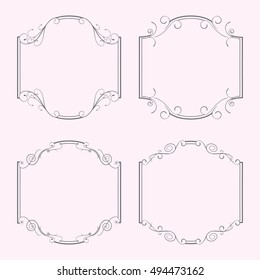 Set the framework for issuing invitations, photos, labels, moldings, paintings. Stylish design. Vector illustration.
