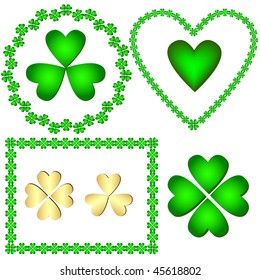 Set of frameworks and symbols by day sacred patrick (vector)