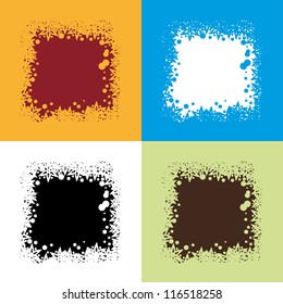 set of frameworks with winter snowflakes  for your design