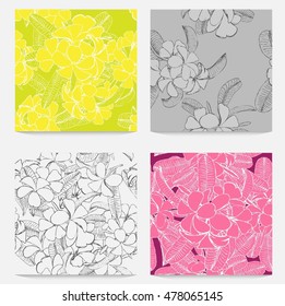 Set frangipani background seamless.