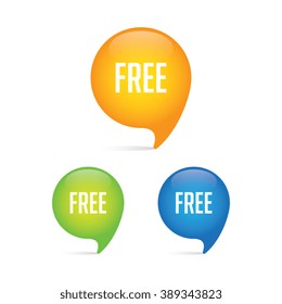 Set of Free Abstract Pin Labels