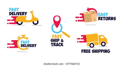 set free delivery icon template 