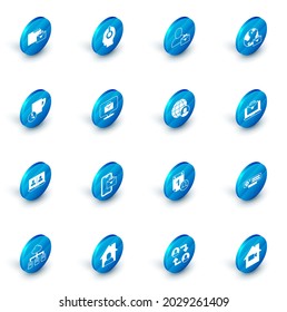 Set Freelancer, Online working, Time management, Video chat conference,  and  icon. Vector
