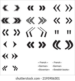 set of French quotation marks - punctuation