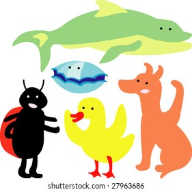 set of fresh animals 15