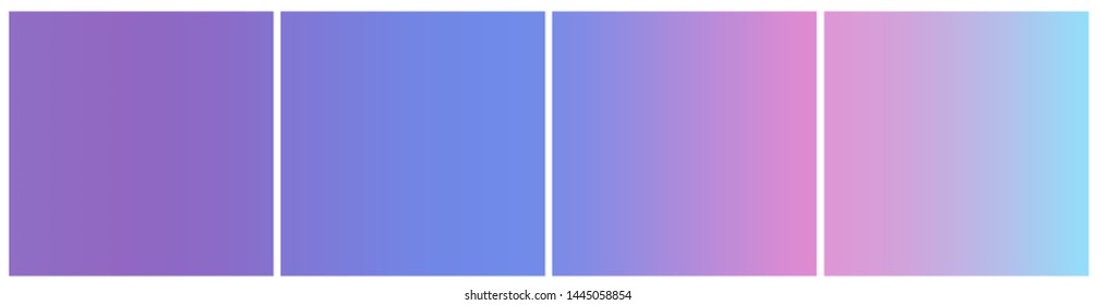 Set of fresh design cards with gradient shades of purple.
