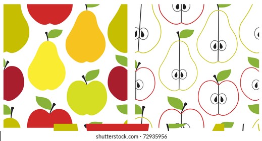 Set of fresh fruit pattern