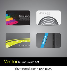 Set of fresh funky visiting cards, can be used professionally. (Vector Eps10)