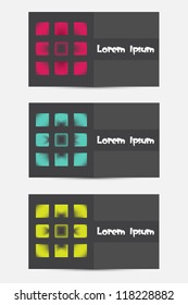 A set of fresh funky visiting cards, can be used professionally. (Vector Eps10)
