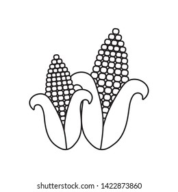 set of fresh and healthy cobs isolated icon