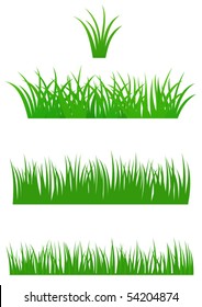 Set of fresh summer grass for Your design