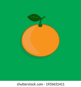 Set of fresh whole, half, cut slice and leaves orange fruit isolated on white background. Organic fruit. Cartoon style. Vector illustration for any design.