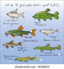 set of freshwater fishs 5