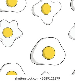 set of fried eggs vector illutration.eps