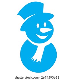 Conjunto de ícones amigáveis do boneco de neve. Ilustrações vetoriais de bonecos de neve alegres.