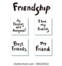 Set of friendship calligraphy